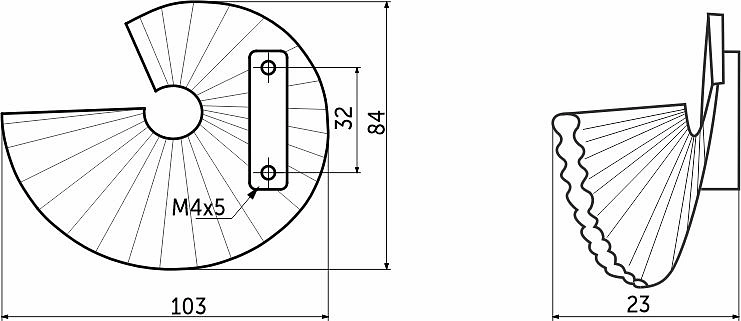 Ручка меб. кнопка мет. OCEAN 32, золотой песок, AKS - фото 2