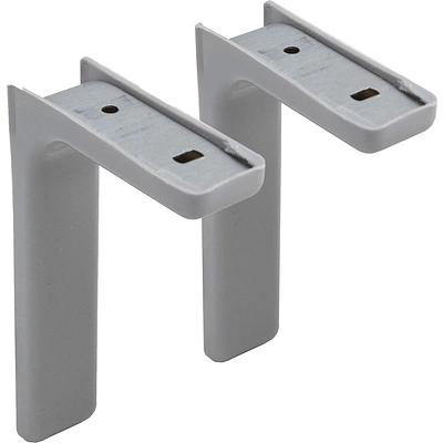 Полкодержатель регоменсоль 12см серый AKS (1 компл. = 2 шт.) - фото 1