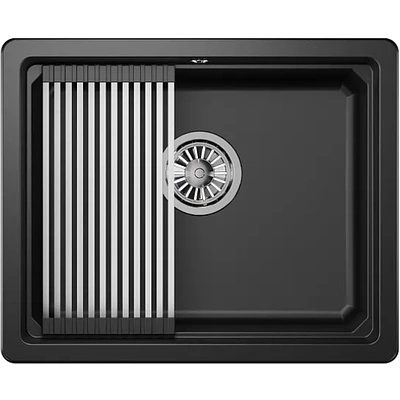 Мойка кварц, прямоугольная, KS-5501U, 550*450мм, черный металлик, под столешницу, Granula - фото 1