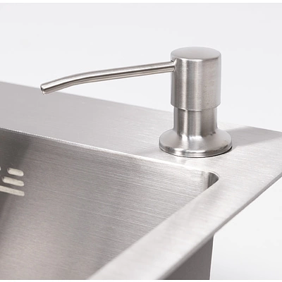 Мойка н/сталь, прямоугольная одночашевая, 600*500мм, сатин, PVD, врезн на столешницу, AKS (3,2мм) - фото 5