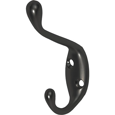 Крючок меб. двухрожковый мет. VIOL черный AKS - фото 1