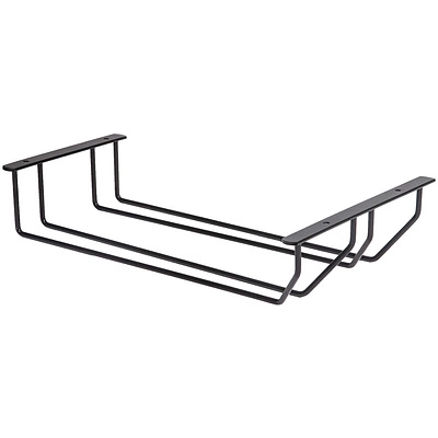 Держатель подвесной для бокалов двухрядный 340*65*205, черный AKS - фото 1