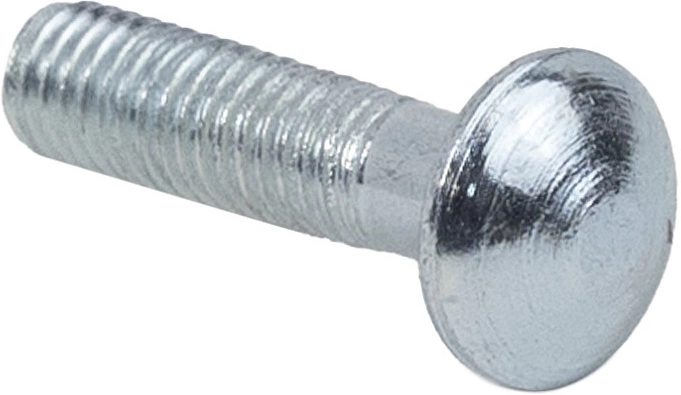 Болт с полукруглой головкой М8*30 с усом, неполн. резьба, цинк (уп/10 кг/ ~676 шт) AKS - фото 1