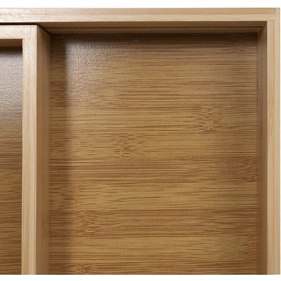 Лоток для столовых приборов BAMBOO раздвижной 520-825*470, бамбук табачный AKS - фото 4