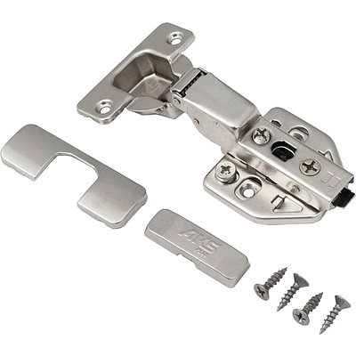 Петля полунакладная с доводчиком 48мм h3 clip-on AKS PLUS 3D (саморезы, заглушки) - фото 3