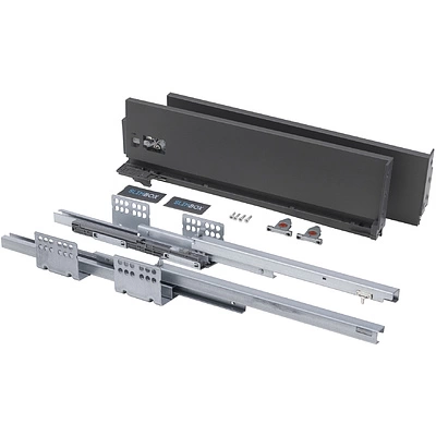 Система ящиков Slimbox AKS L-500 графит средний SOFT CLOSE H=128 ДСП 16мм - фото 2