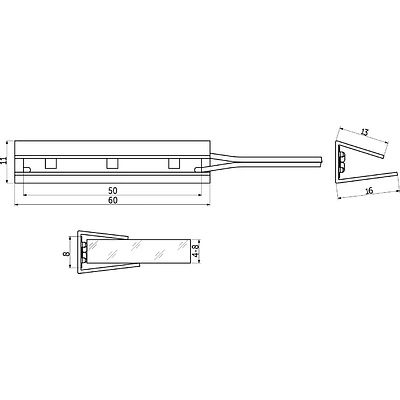 Клипса светодиодная klips-p-04, 12VDC/0,25W, пластиковая, синий, AKS - фото 2