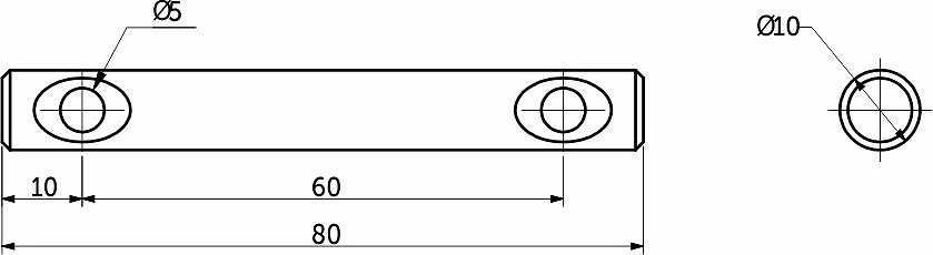 Коническая стяжка шток двусторонний 10*80/60 РП - фото 2