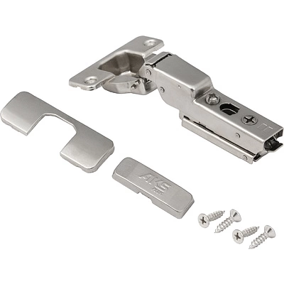 Петля полунакладная с доводчиком 48мм h0 clip-on AKS PLUS 3D узкая (саморезы, заглушки) - фото 3