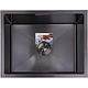 Мойка н/сталь, прямоугольная одночашевая, 570*460мм, черный, универсальная, AKS (3,2мм) - фото 1