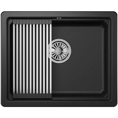 Мойка кварц, прямоугольная, KS-5501U, 550*450мм, черный металлик, под столешницу, Granula - фото 1