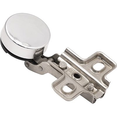 Петля д/стекла полунакладная с пружиной h0 slide-on GRIDLI (круглая заглушка хром) - фото 3