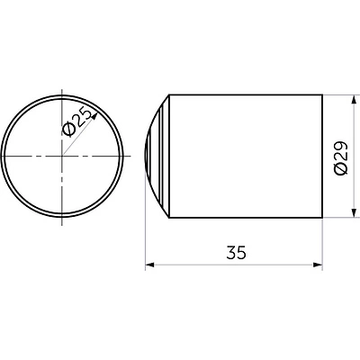 Заглушка наруж. трубы d25 (508А) пластик, черный LEBA - фото 2