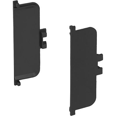 Комплект заглушек металлич. внутр. к профилю Gola, C-образных (левая+правая) черный AKS - фото 1