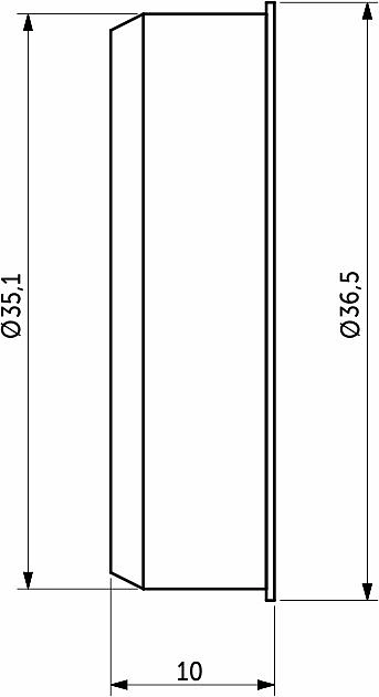 Заглушка пластик для чаши петли d35 белый (02) PL (упак.-0,1тыс.шт.) - фото 2