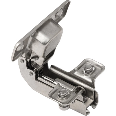 Петля под фальшпанель 90° с доводчиком 45мм h6 несъемная планка AKS (еврошурупы) короткое плечо - фото 4