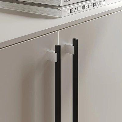 Ручка меб. скоба алюм. MOONLIGHT 944/1000 черный матовый+матовый хром, AKS - фото 6