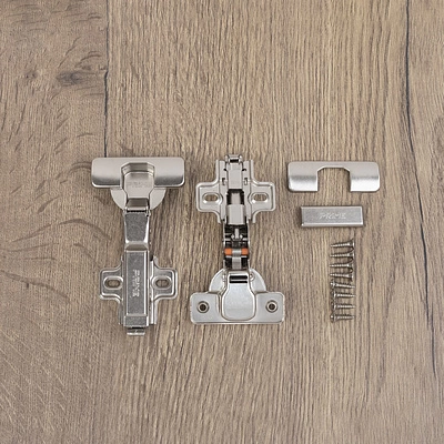 Петля полунакладная с доводчиком 45мм h0 clip-on PRIME by AKS (саморезы, заглушки) (упак. = 2 шт.) - фото 6