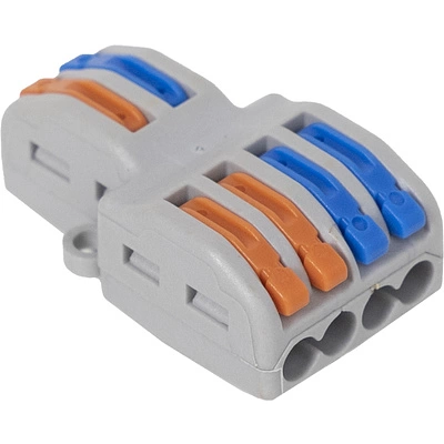 Соединитель электрический, клеммный, PCT-422, на две/четыре линии, проходной, быстрозажимной, GS - фото 1