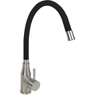 Смеситель для кухни однорычажный гибкий, HDС-8104, черный, AKS - фото 1