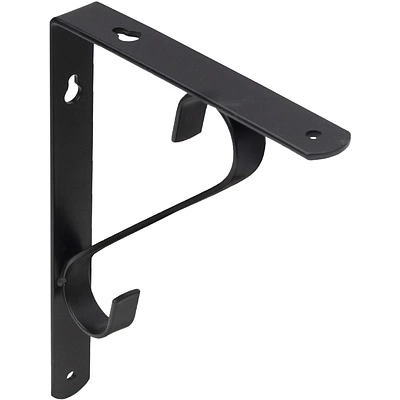 Полкодержатель мет. SONATA 200*150*20*3, черный AKS - фото 1