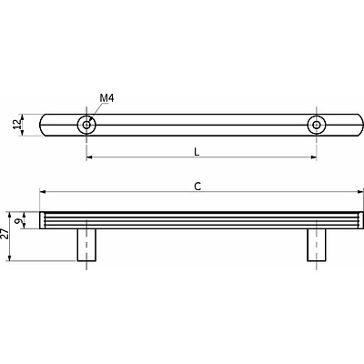 Ручка меб. скоба алюм. GAME 192 черный матовый, AKS - фото 5