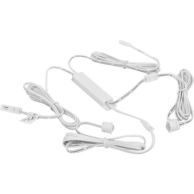 Выключатель бесконтактный на движение (PIR), двойной, врезной/накладной, 12/24V, 60W/100W, белый, AKS - фото 1