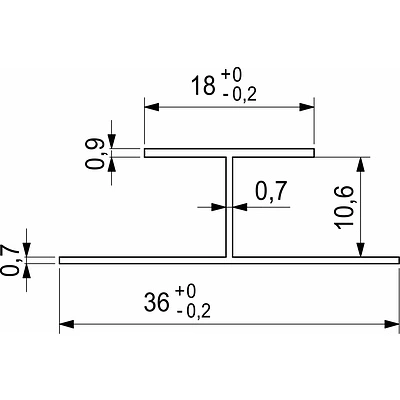 Планка соединительная 10 матовая (L=3.05) AKS - фото 2