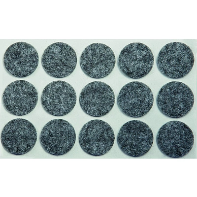 Подкладка самоприлипающая фетровая d30мм (1лист-25шт) серая AKS - фото 1