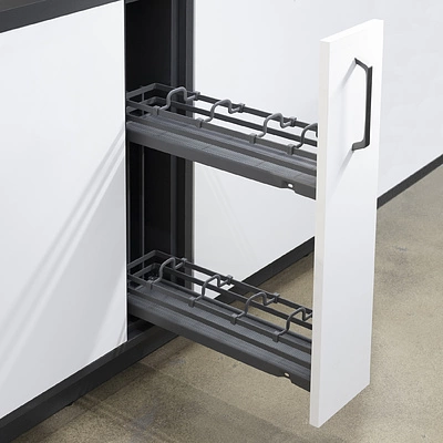 Выдвижная корзина-карго 200 FOCUS крепл.боковое/левое, графит PRIME by AKS - фото 3