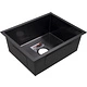 Мойка н/сталь, прямоугольная одночашевая, 570*460мм, черный, универсальная, AKS (3,2мм) - фото 3