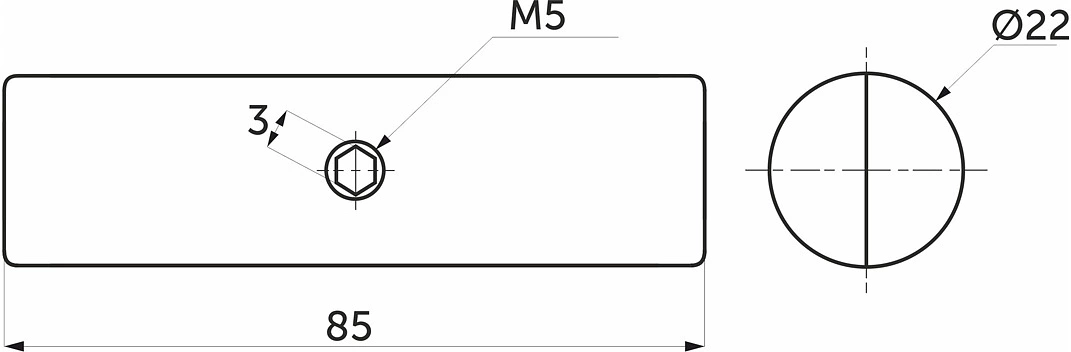 Соединитель 2-х труб d25 (513) внутренний торцевой, вакуумное хромирование AKS - фото 3