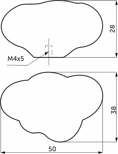Ручка меб. кнопка керамич. CLOUD, желтый, AKS - фото 2