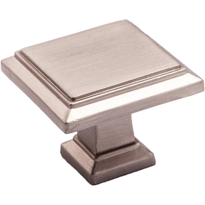 Ручка меб. кнопка мет. IONIKA шлифованная сталь, AKS - фото 1