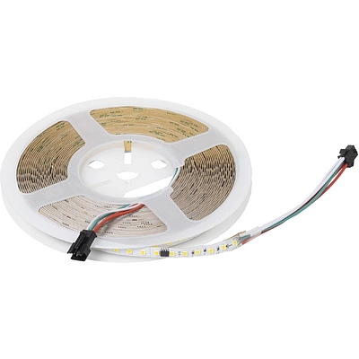 Лента светодиодная SPI ("Бегущий огонь") - 12W/m, 24V, 8мм, 2835, 126 д/м, IP20, теплый белый (3000K) - 10м, AKS - фото 1
