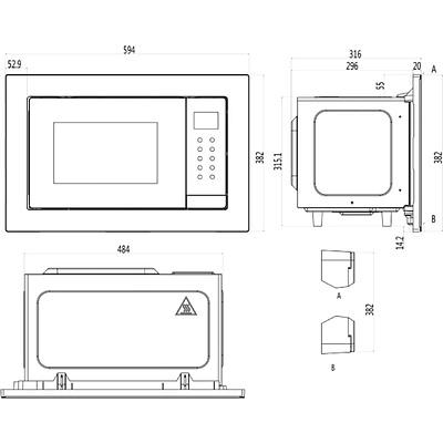 Встраиваемая микроволновая печь Haier HMX-BTG207W - фото 2