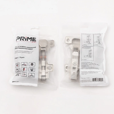 Петля накладная с доводчиком 45мм h0 clip-on PRIME by AKS (саморезы, заглушки) (упак. = 2 шт.) - фото 5