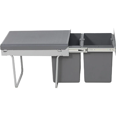 Мусорные контейнеры выдвижные 400 (2*18LT), серый AKS - фото 3