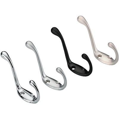 Крючок меб. двухрожковый мет. VIOL черный AKS - фото 1