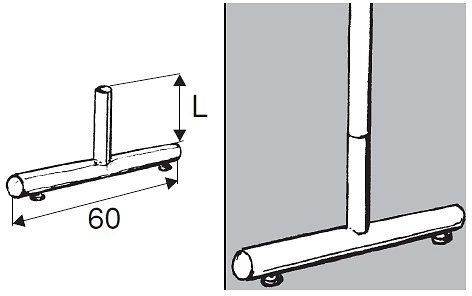 Подставка к трубе d25 (592), хром AKS - фото 2