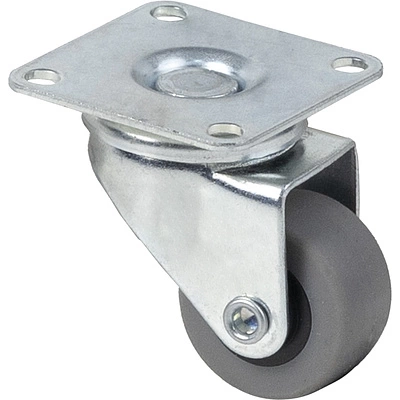 Колесо меб. c рез.ободом d30 h46 с площадкой, серый AKS - фото 1