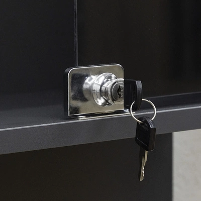 Замок для стеклянных распашных 2-х дверей механический 409 AKS - фото 3