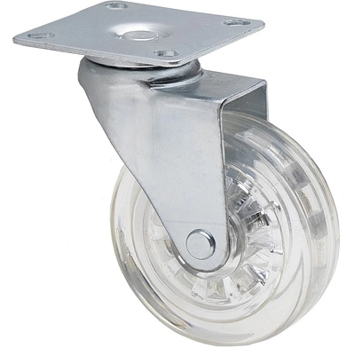 Колесо меб. SHIFT d50 h67 с площадкой, прозрачный AKS - фото 1