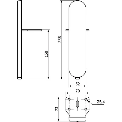Опора меб. мет. COSMO h150 для пуфов темное.золото AKS - фото 5