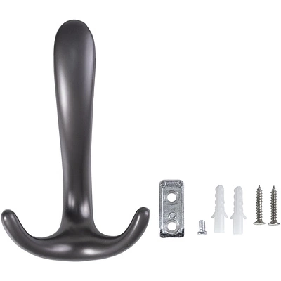 Крючок меб. трехрожковый мет. ROMA графит AKS - фото 6