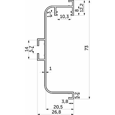Профиль алюм. GOLA C-образный, 5.5м, LED, черный AKS - фото 2