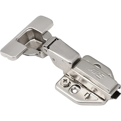 Петля полунакладная с доводчиком 48мм h3 clip-on AKS PLUS 3D (саморезы, заглушки) - фото 1