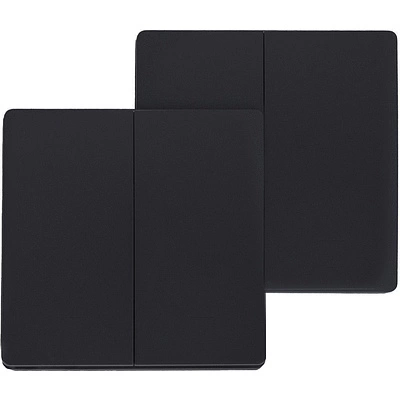 Выключатель кинетический, с реле, проходной, 2 клавиши, черный, AKS - фото 1