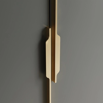 Ручка меб. скоба алюм. ANDROMEDA 1056/1200 черный матовый, AKS (правая) - фото 5