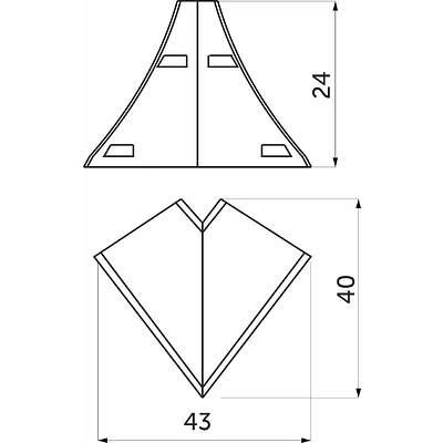 Уголок ПВХ наружный к плинтусу LР NZ беж (69) EL-MECH-PLAST - фото 2
